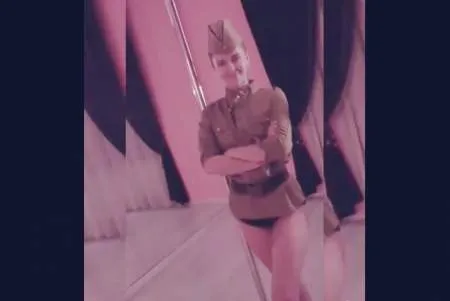 Привітання росіянки Оксани Яковлєвої з 9 травня на пілоні (ВІДЕО)