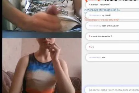 Віртуальний секс у чат рулетці з довговолосою сором'язливою (ВІДЕО)