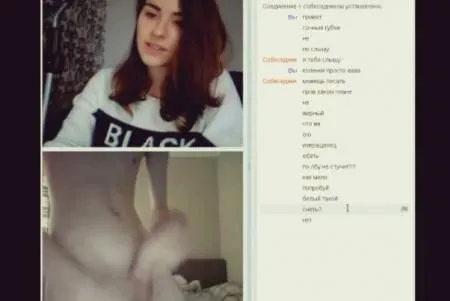 Мала збудилася в чат рулетці від вигляду величезного члену (ВІДЕО)